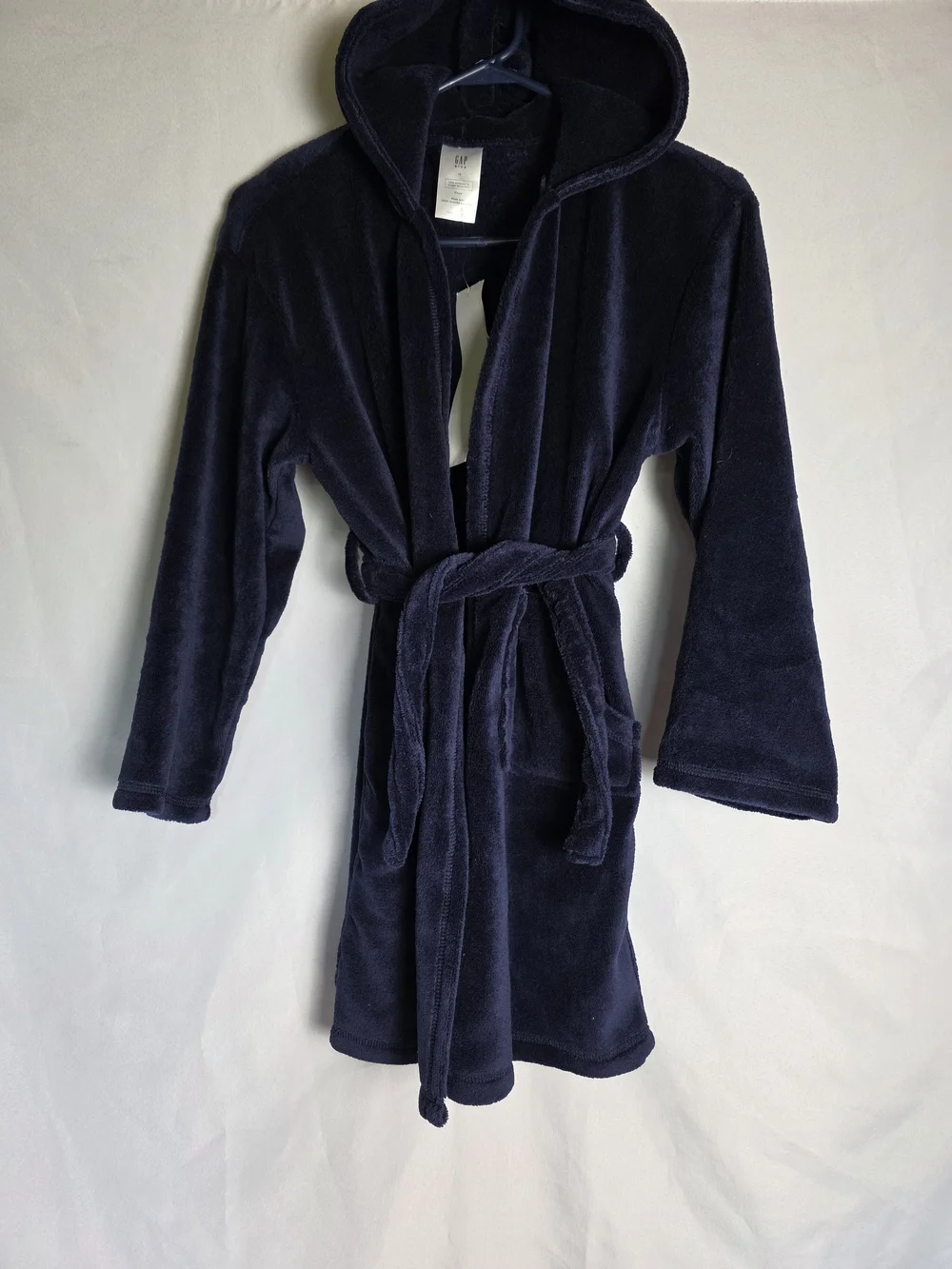 GAP Kids NWT Navy Hooded Bath Robe Size 10 Flame Resistant